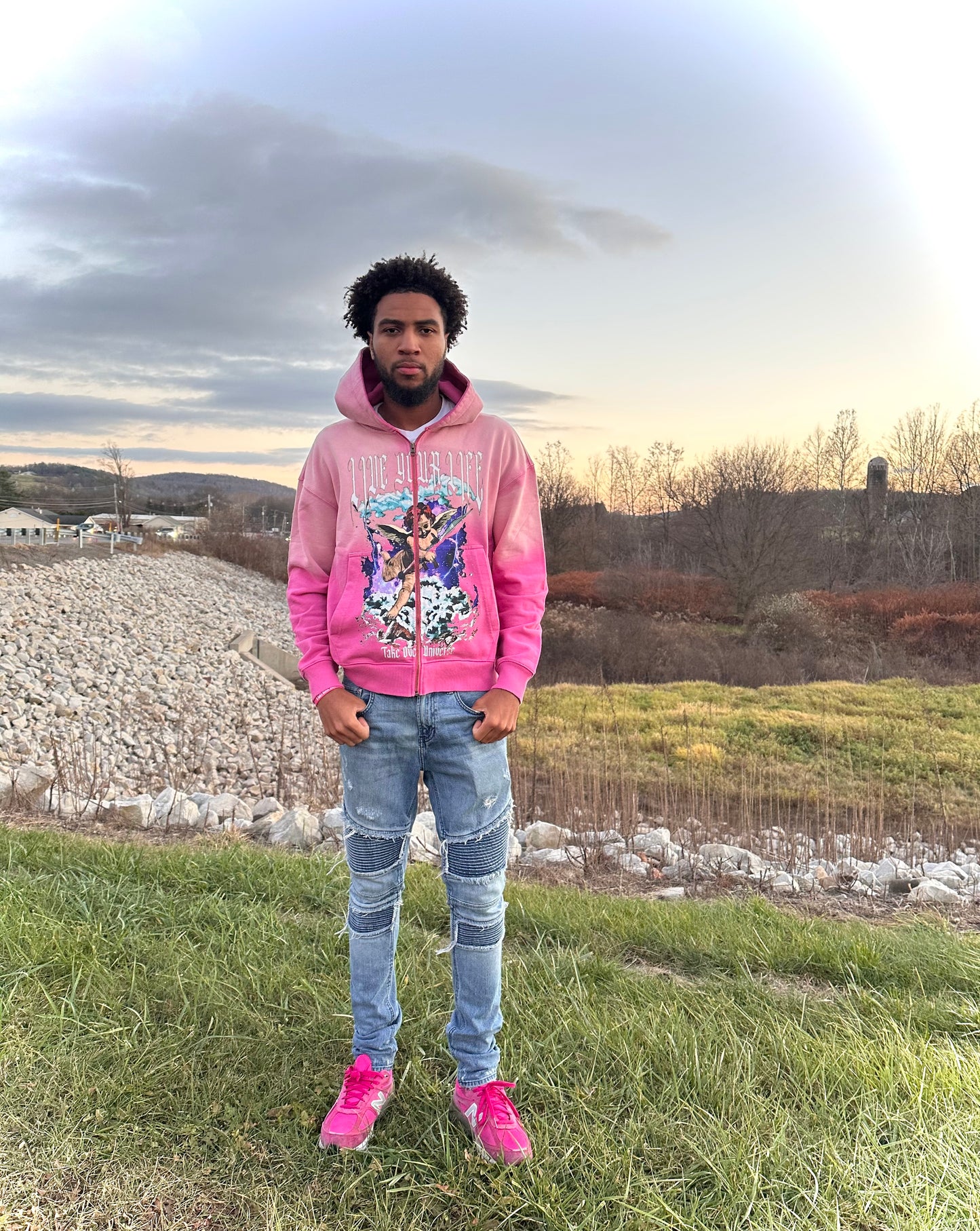Two-Tone Pink “Take Over Universe” Hoodie *LIMITED*