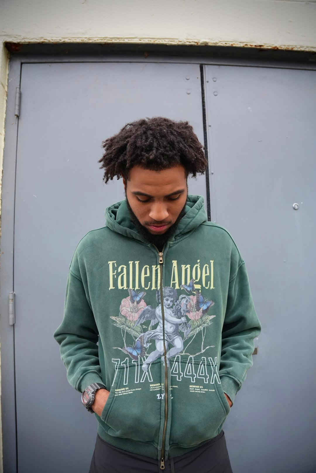 “Fallen Angel” Zip Up Hoodie