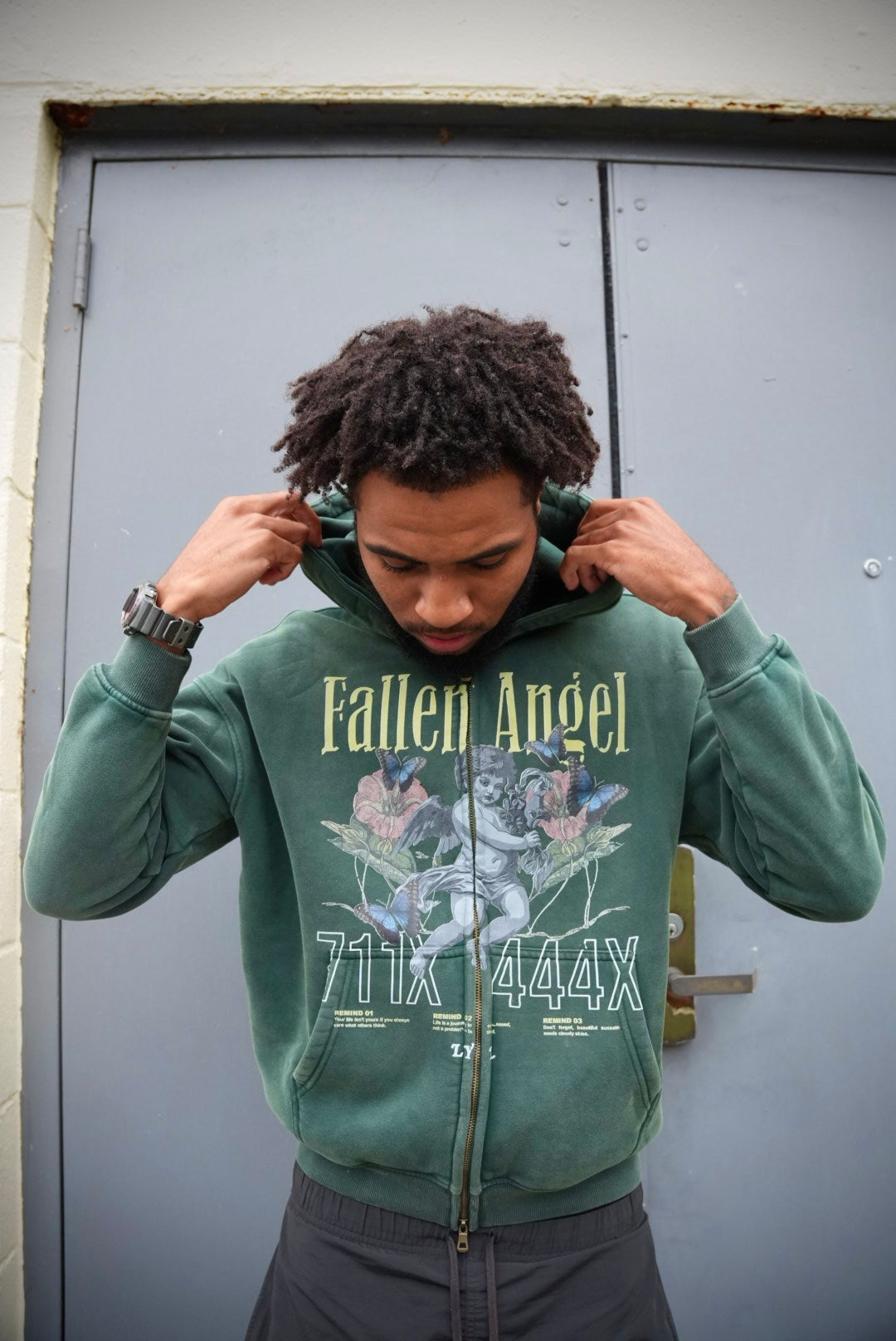 “Fallen Angel” Zip Up Hoodie