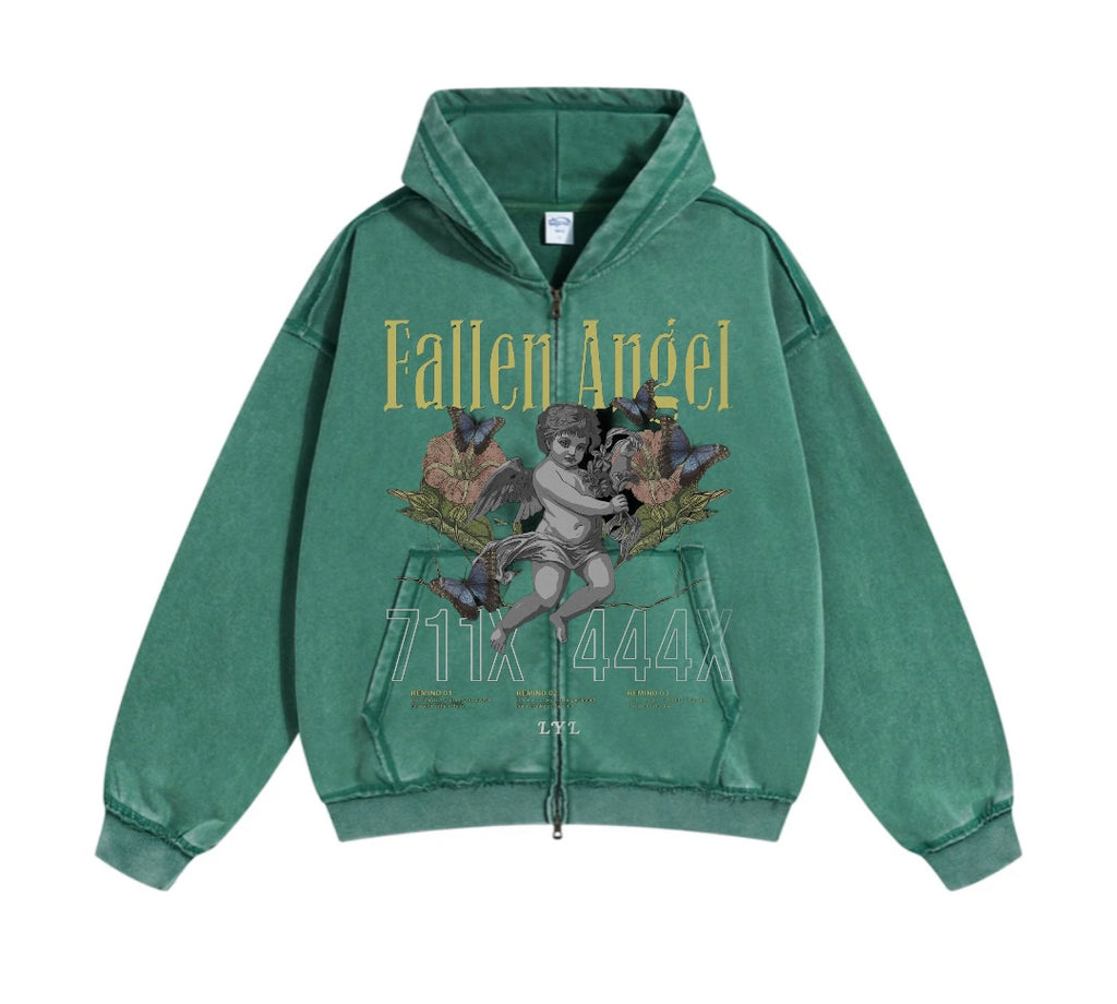 “Fallen Angel” Zip Up Hoodie