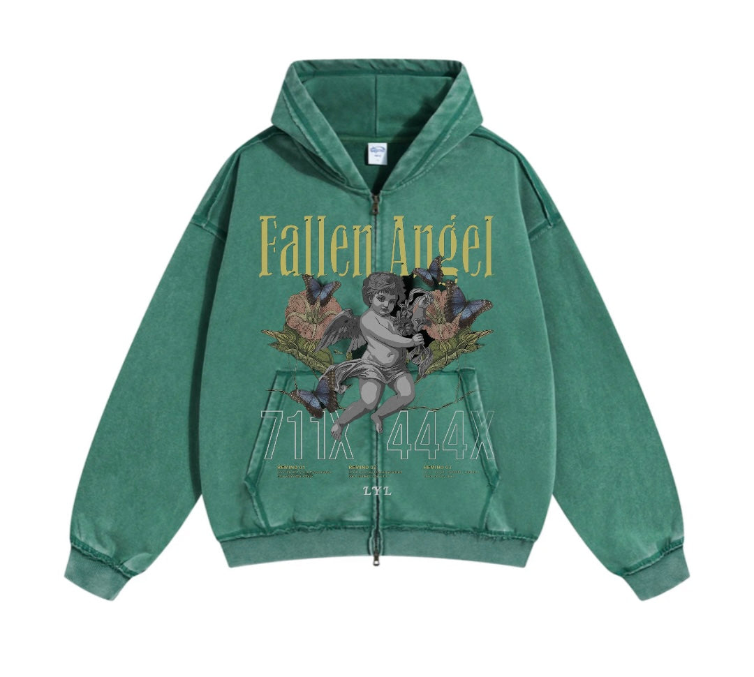 “Fallen Angel” Zip Up Hoodie